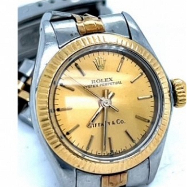 14k Tiffany  Co Oyster Perpetual Explorer Rare Rolex Collectable